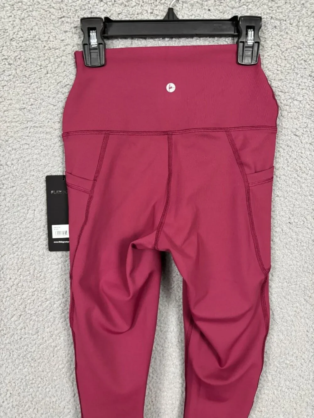 90 Degree by Reflex High Waist Power Flex Tummy Control Leggings Rouge XS NWTs